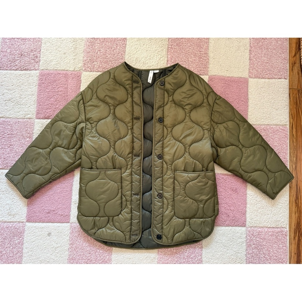 Mango Quilted Oversized Jacket